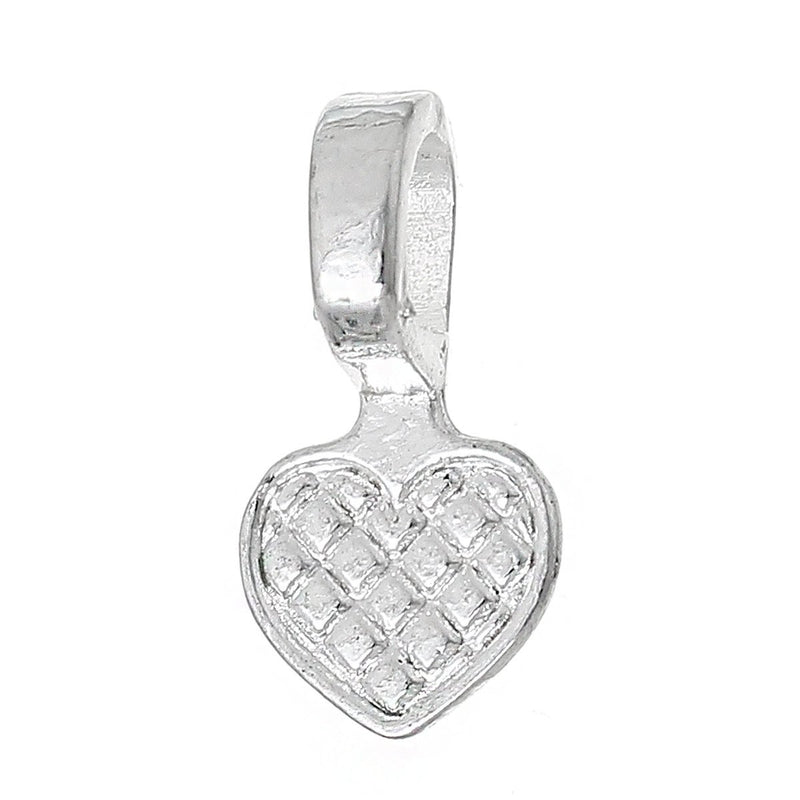 Colle ton argent antique sur bélières - 8 mm x 16 mm - 15 pièces - FD239