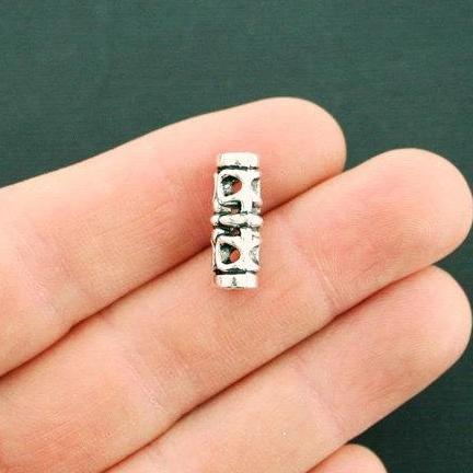 Tube Spacer Beads 18mm x 6mm - Silver Tone - 15 Beads - SC6561