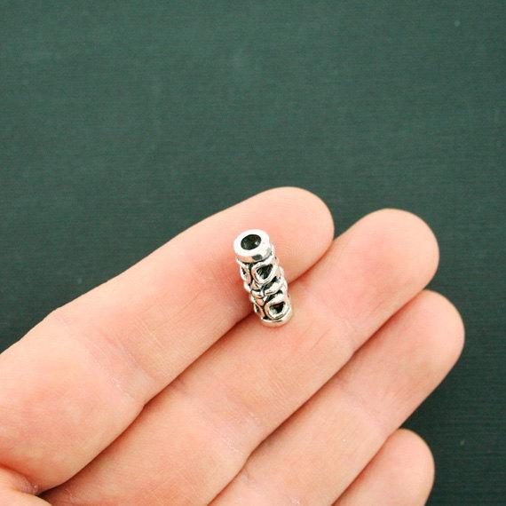 Tube Spacer Beads 18mm x 6mm - Silver Tone - 15 Beads - SC6561