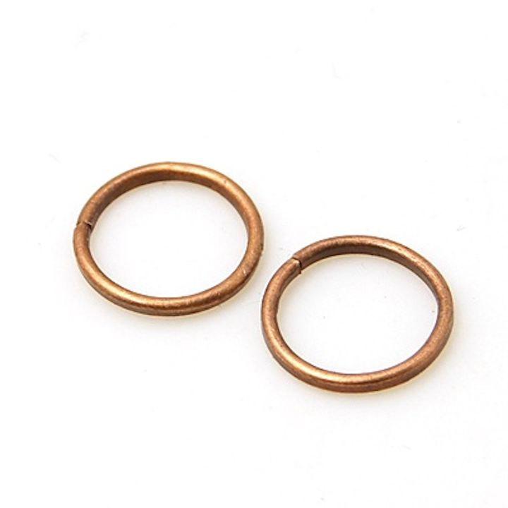 1500 Jump Rings Copper Tone Assorted Sizes in Handy Storage Box - Z058