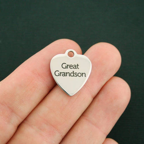 Great Grandson Stainless Steel Charms - BFS011-1580