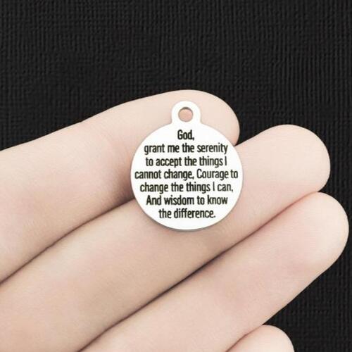 The Serenity Prayer Stainless Steel Charms - BFS001-1593