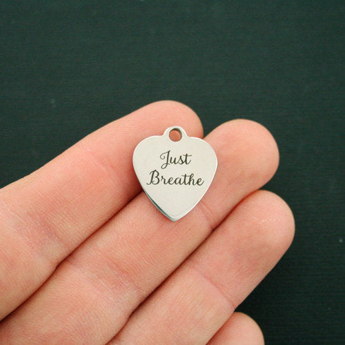 Just Breathe Stainless Steel Charms - BFS011-1597