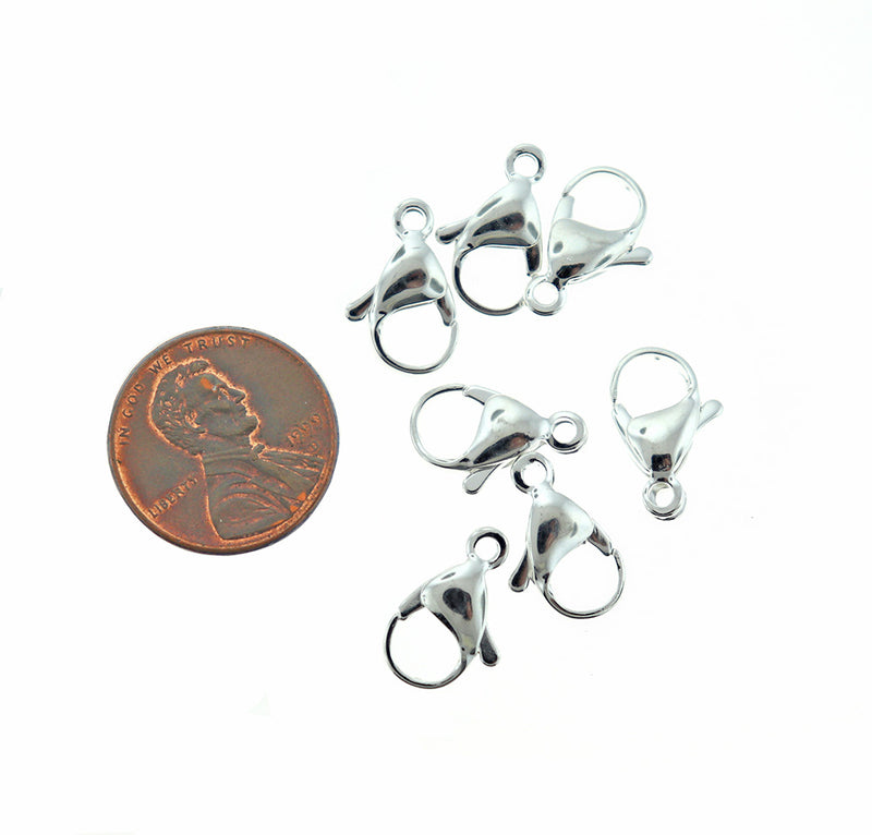 Stainless Steel Lobster Clasps 14.5mm x 9mm - 10 Clasps - FD849
