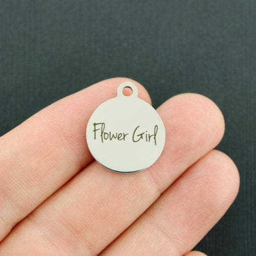 Flower Girl Stainless Steel Charms - BFS001-1636