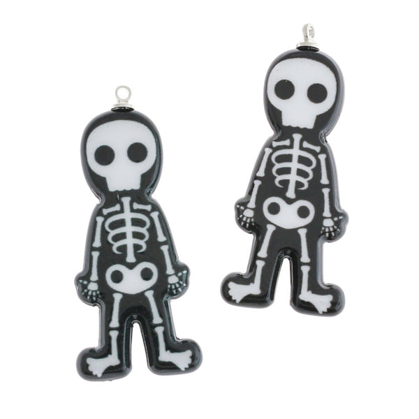 2 Skeleton Resin Charms - K323