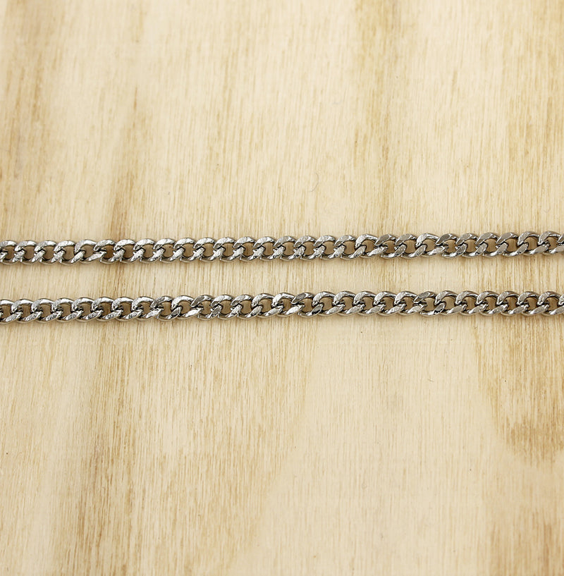 Stainless Steel Curb Chain Necklace 24" - 2mm - 1 Necklace - N530