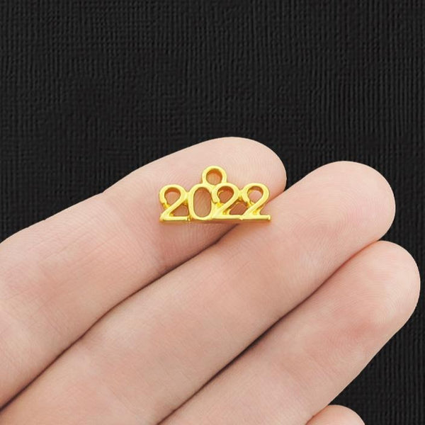 SALE 8 Year 2022 Gold Tone Charms - GC959