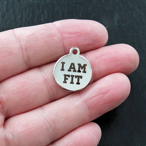 I Am Fit Stainless Steel Charms - BFS001-0172