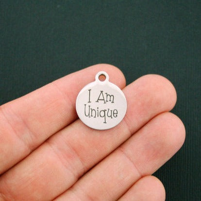 I Am Unique Stainless Steel Charms - BFS001-0176