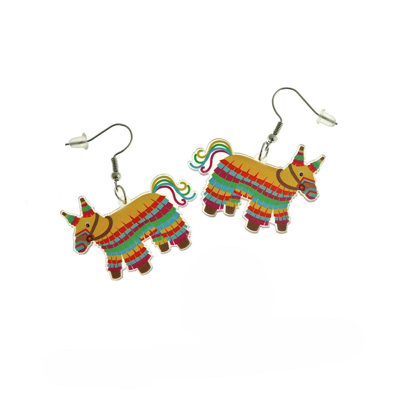 Pinata Earrings - French Hook Wires - 42mm x 38mm - 2 Pieces 1 Pair - ER631