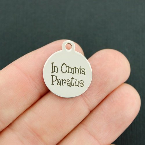 In Omnia Paratus Stainless Steel Charms - BFS001-1870