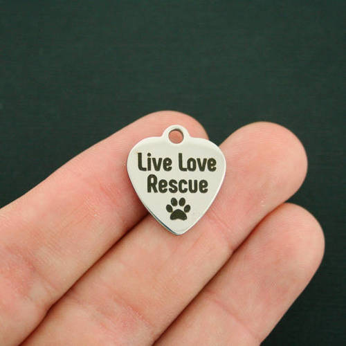 Live Love Rescue Stainless Steel Charms - BFS011-1873