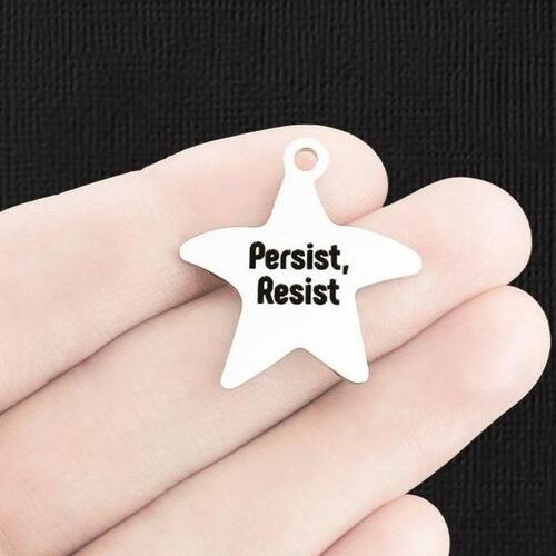 Persist, Resist Stainless Steel Starfish Charms - BFS019-1897