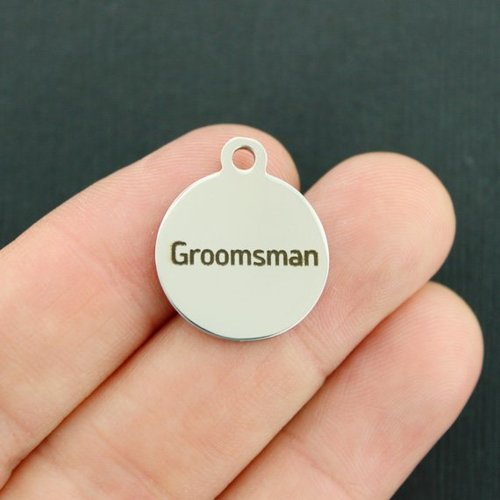 Groomsman Stainless Steel Charms - BFS001-1907