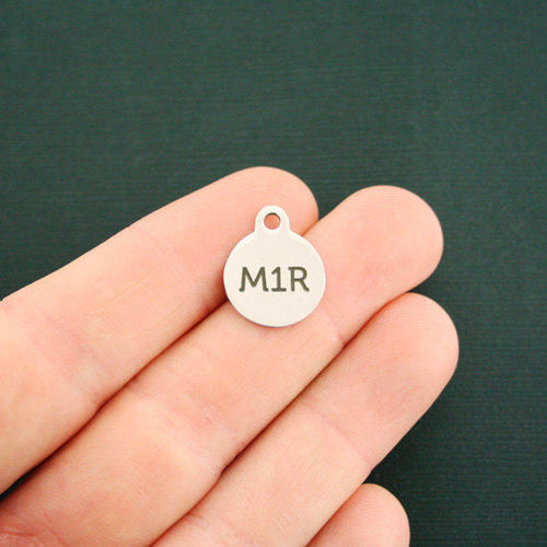 Stitch Marker Stainless Steel Small Round Charms - M1R - BFS002-1923