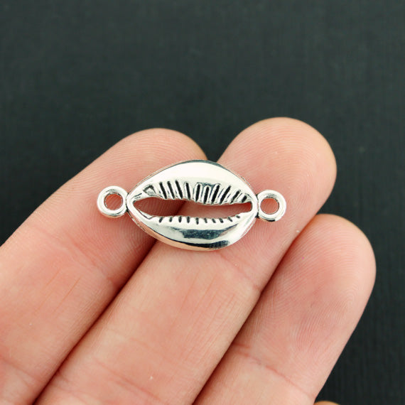 5 breloques de ton argent antique connecteur coquillage cauri - SC7961