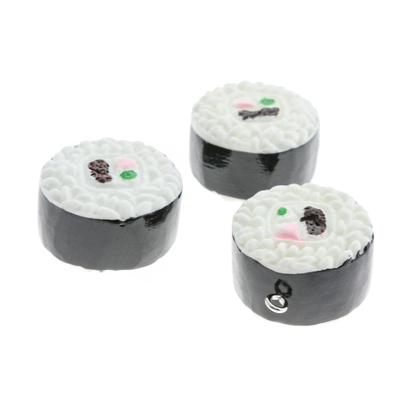 4 Sushi Resin Charms 3D - K407