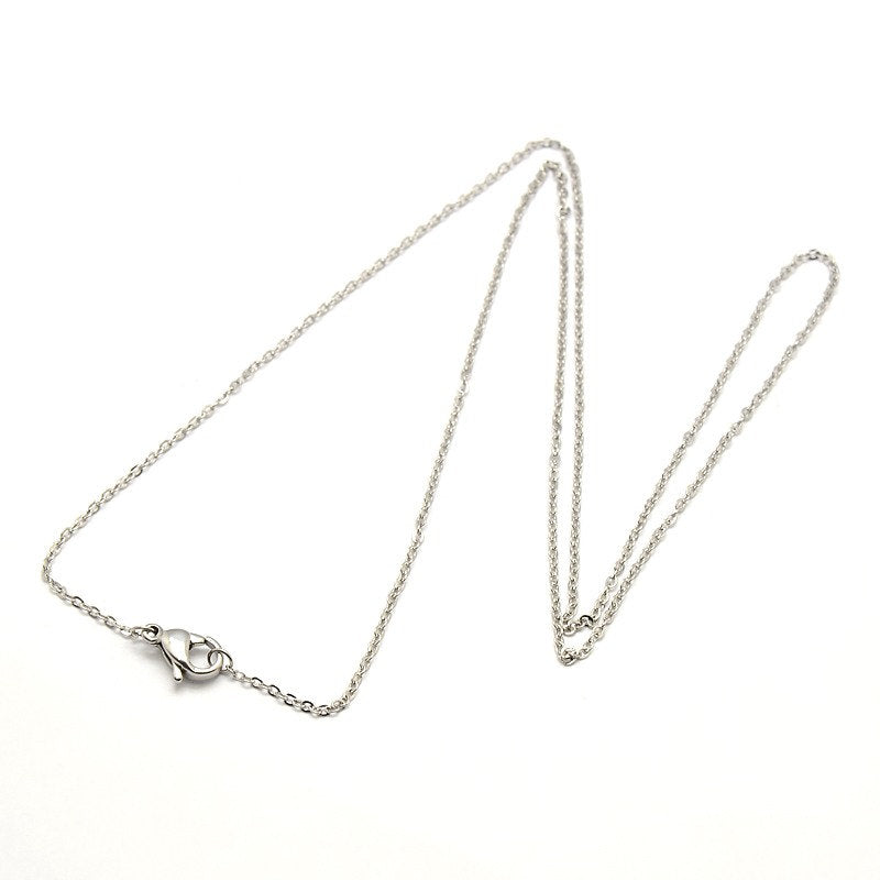 Stainless Steel Cable Chain Necklace 18"  1.5mm - 5 Necklaces - N111