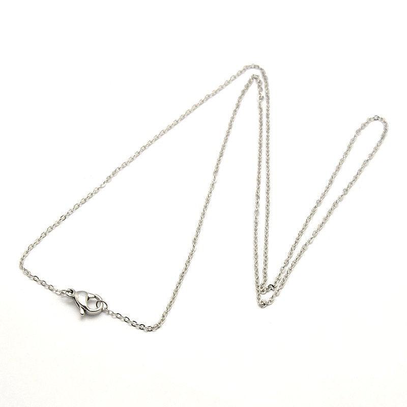 Stainless Steel Cable Chain Necklace 18"  1.5mm - 10 Necklaces - N111