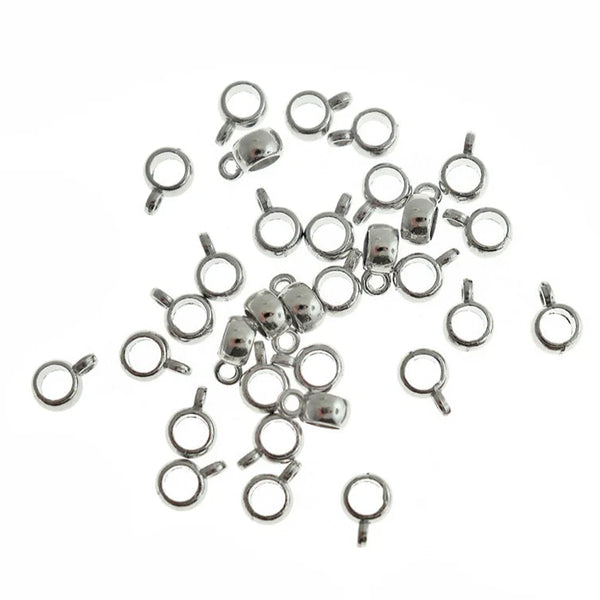 Bail Beads 9mm x 6mm - Ton argent antique - 100 perles - FD832