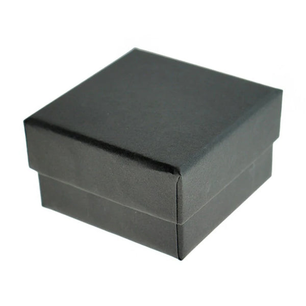 Boîte à Bijoux Noire - 5cm x 5cm - 5 Pièces - TL248