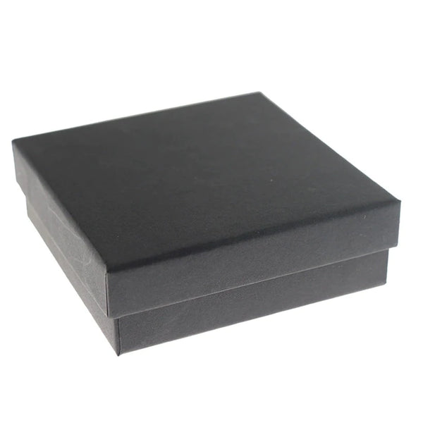 Boîte à Bijoux Noire - 9cm x 9cm - 5 Pièces - TL242