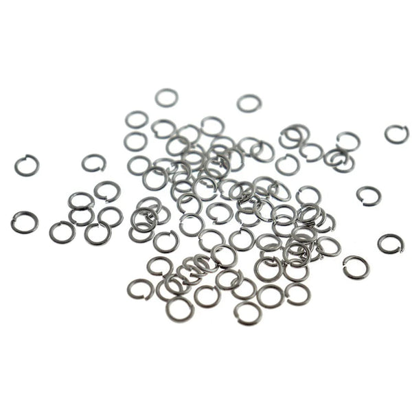 Silver Tone Jump Rings 4mm x 0.7mm - Open 21 Gauge - 1000 Rings - J071