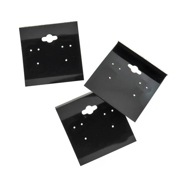 BULK 100 Cartes Présentoir Boucles d'Oreilles Plastique Noir - TL257