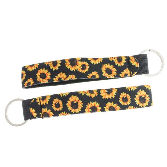 Sunflower Lanyard Key Chains - 30mm - 5 Pieces - FD334