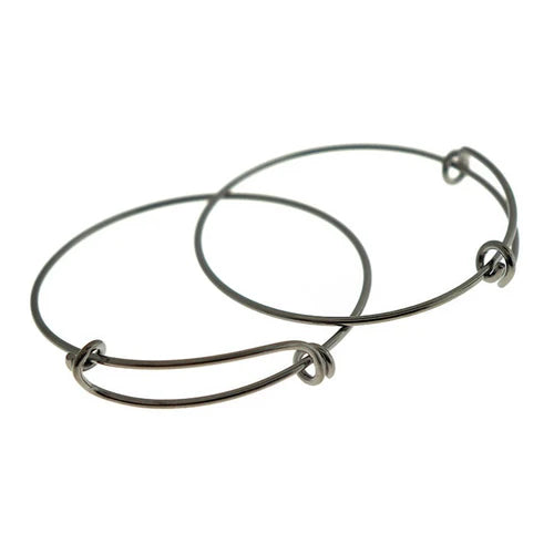 Bracelets réglables en laiton ton bronze - 64 mm - 5 bracelets - N154