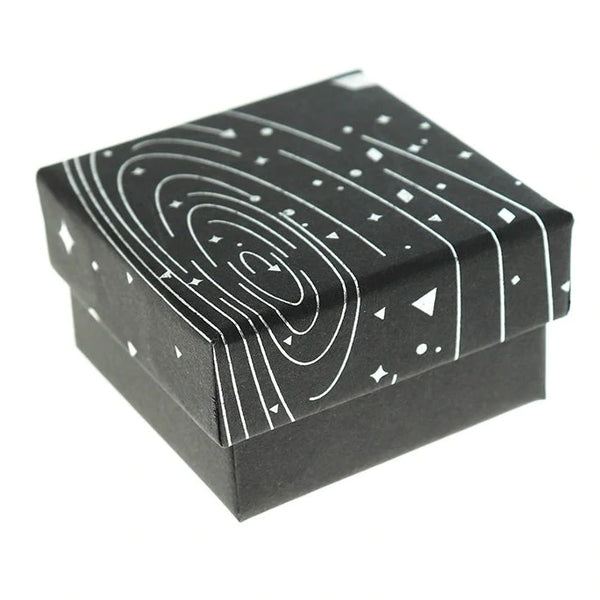 Boîte à Bijoux Galaxy - Noir et Argent - 5cm x 5cm - 5 Pièces - TL245