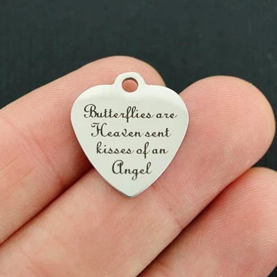 Butterflies Stainless Steel Charms - are heaven sent kisses of an Angel - BFS011-2601