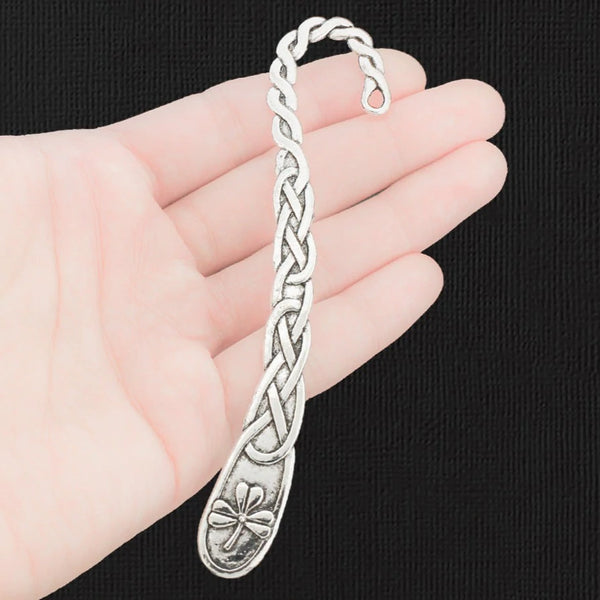 BULK 10 Bookmarks Antique Silver Tone Charms 2 Sided - SC3084