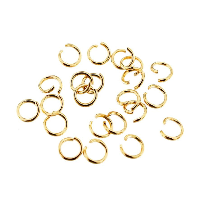 Gold Stainless Steel Jump Rings 4mm - Open 22 Gauge - 200 Rings - J160