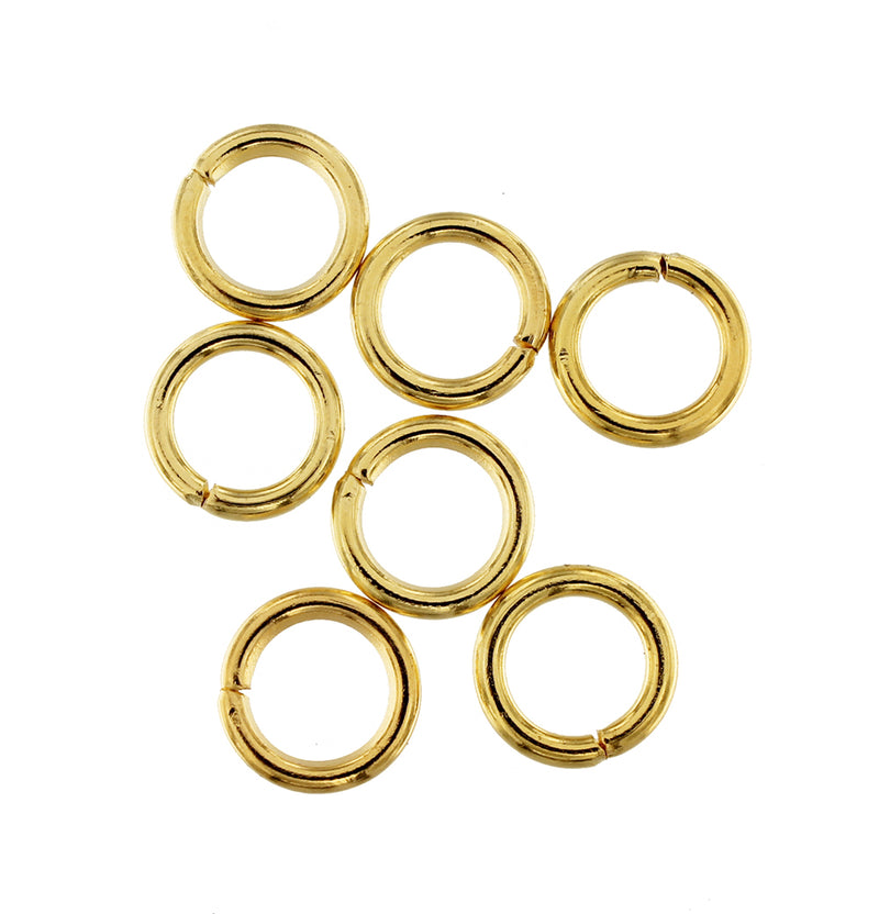 Gold Tone Jump Rings 12mm - Open 12 Gauge - 50 Rings - J138