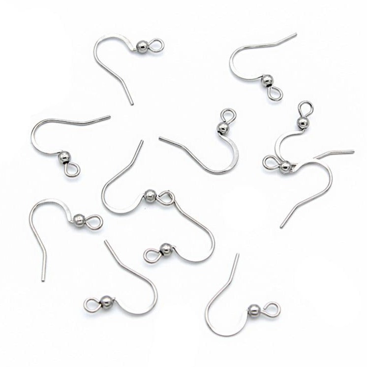 Stainless Steel Earrings - French Style Hooks - 16mm x 18mm - 50 Pieces 25 Pairs - FD993