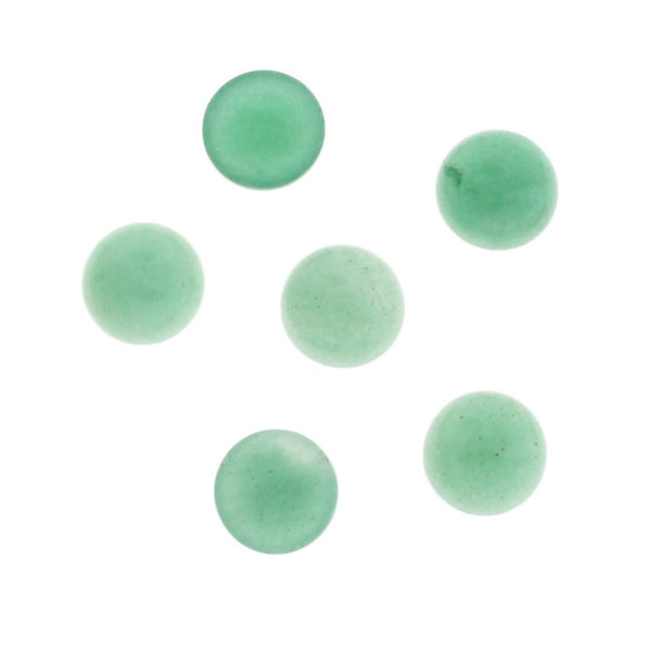 Natural Green Aventurine Gemstone Cabochon Seals 10mm - 4 Pieces - CBD003-E
