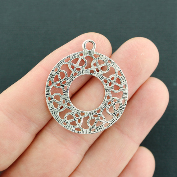 4 Celtic Knot Antique Silver Tone Charms - SC510