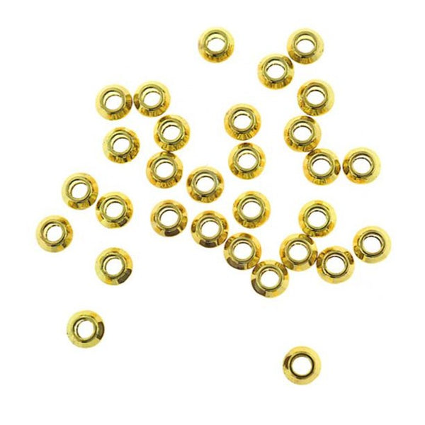 Bicone Spacer Beads 6mm x 3mm - Gold Tone - 50 Beads - GC860