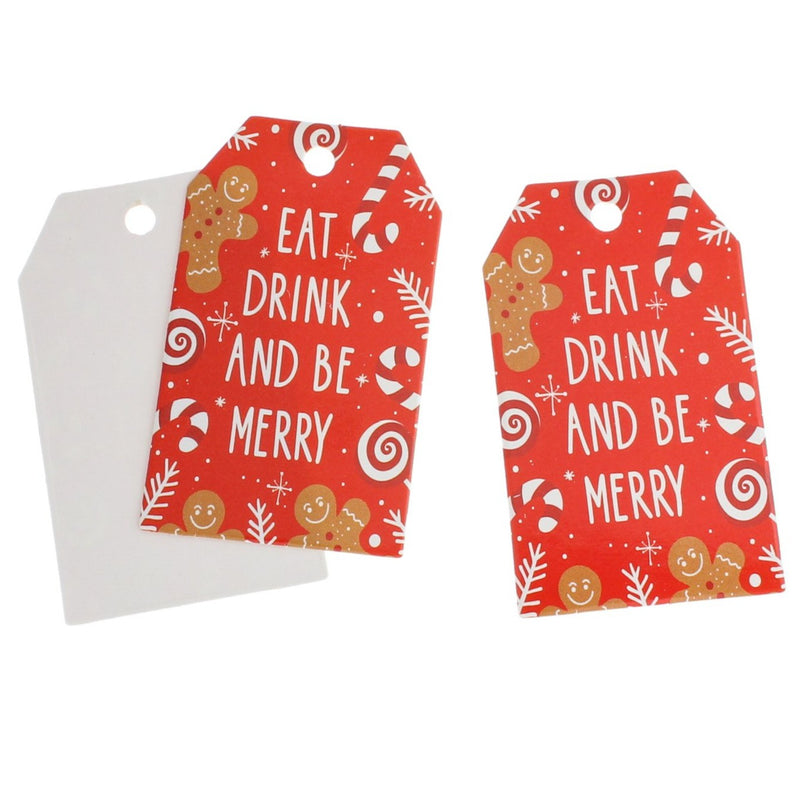 25 Be Merry Paper Tags - TL184