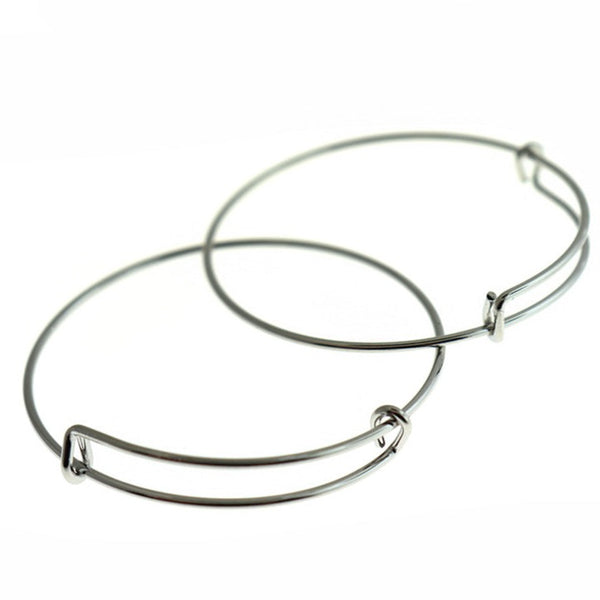 Bracelet ajustable argenté - 69 mm - 1 bracelet - N330