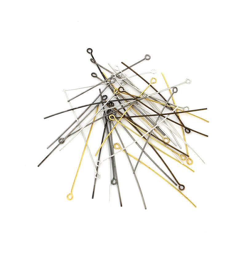 Assorted Tone Eye Pins - 50mm - 100 Pieces - PIN71