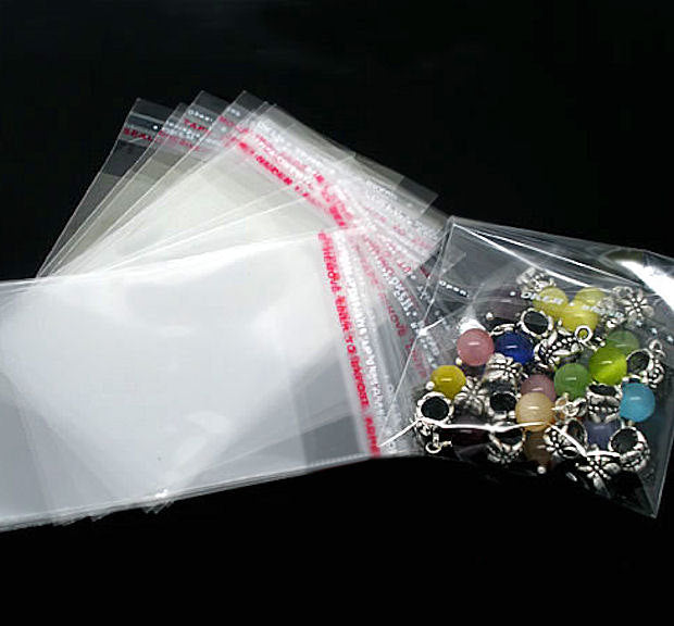 200 Cellophane Bags 90mm x 60mm Self Adhesive Seal - TL010