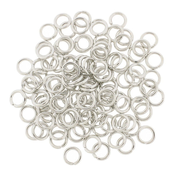 Anneaux argentés 7 mm x 1,2 mm - Calibre 16 ouvert - 250 anneaux - J052