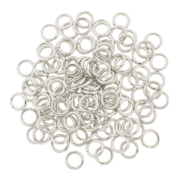 Silver Tone Jump Rings 7mm x 1.2mm - Open 16 Gauge - 250 Rings - J052