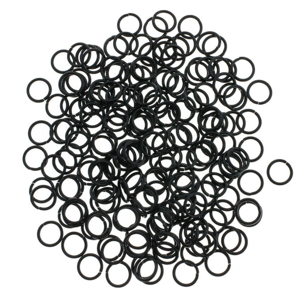 Black Jump Rings 8mm x 1mm - Open 18 Gauge - 1000 Rings - J275