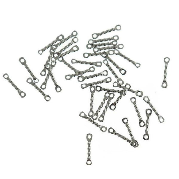 BULK 30 breloques en acier inoxydable avec connecteur torsadé - SSP451