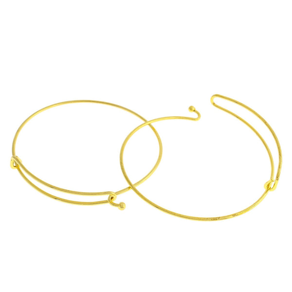 Bracelets à crochet dorés - 62 mm - 5 bracelets - N214