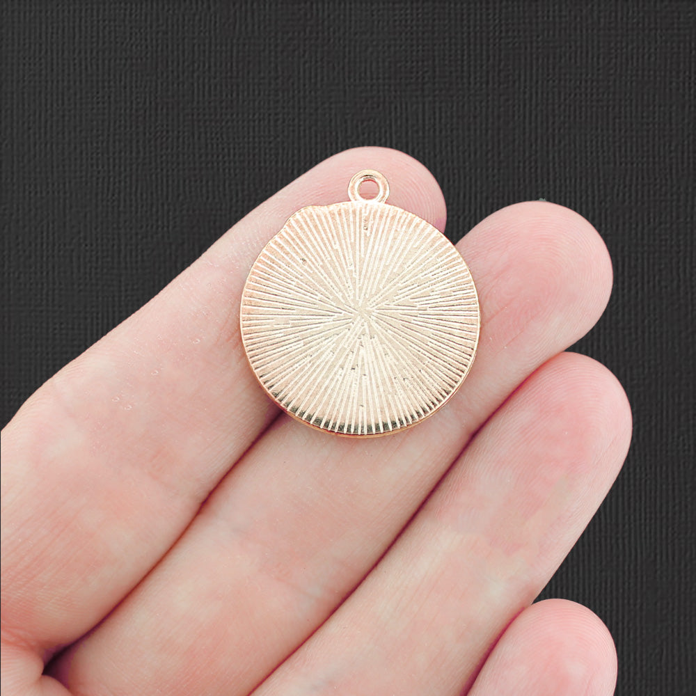 2 Astronaut Gold Tone Enamel Charms - E762